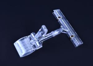 Quality Plastic Retail Sign Holders , White Promotional Thumb Clips 3 5/8&quot;*6 3/4&quot; wholesale