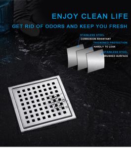 Quality 304 Stainless Steel Floor Drain Sheet Stamping Process Square Type wholesale