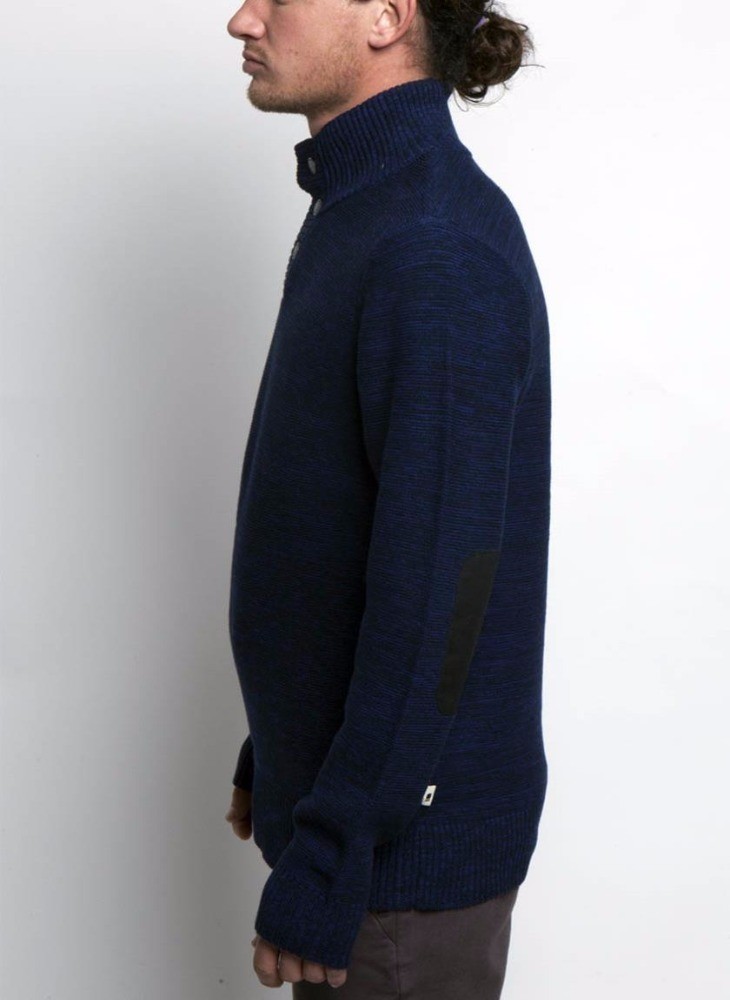 Marl Texture Knit Pullover Sweater 100 Percent Cotton Material With Button