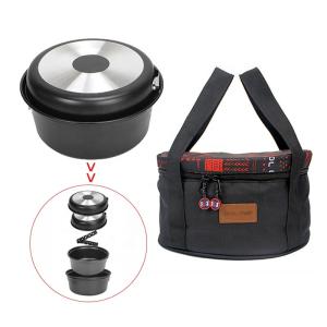 Quality Aluminium Outdoor Cooking Pot Set 3KG Nonstick With Lid wholesale