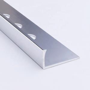 Quality 2.7m Zinc Chrome Square Edge Tile Trim Aluminum wholesale
