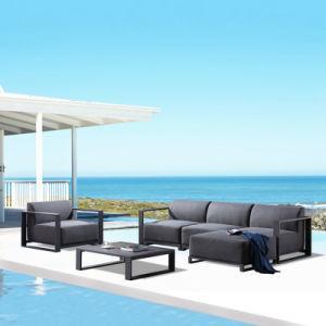 Quality Black Rattan Couch Outdoor Restaurant L Shaped Outdoor Lounge wholesale