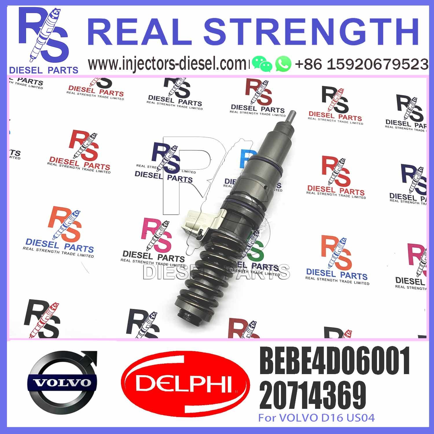 High Quality Diesel Fuel Injector 20714369 85000496 BEBE4D06001 For V-O-L-V D16 US04