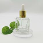 30 Ml 35 Ml Essential Oil Container Glass Flat Shoulder Transparent Dropper
