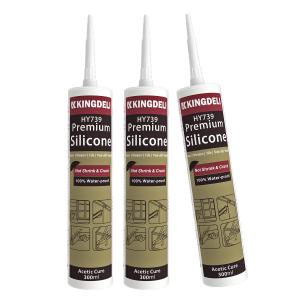Quality Oem 300Ml Universal Acetic RTV Transparent Water Resistant Silicone Sealant wholesale