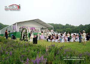 Quality 300 people capacity glass wall aluminum frame PVC roof cover white wedding tent wholesale