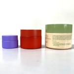 Custom Color Cosmetic Glass Jars 100ml For Skincare Gel Clay Mask