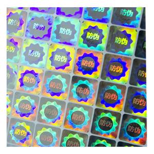 Quality Pely Anti Counterfeit Custom Die Cut Holographic Stickers wholesale