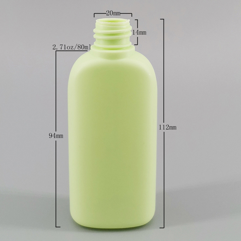 HDPE Green Square Travel Lotion 2.7oz Plastic Spray Bottle