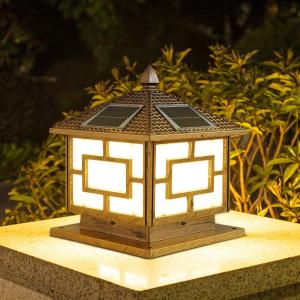 Quality 6V 9W Led Solar Fence Post Lights Garden Outdoor Traditional Square wholesale