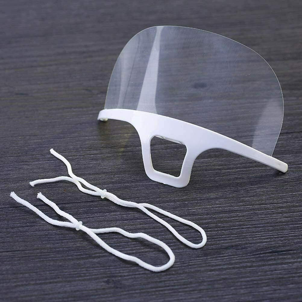 Hygiene Double Sided Fogging Prevention Transparent Plastic Face Mask