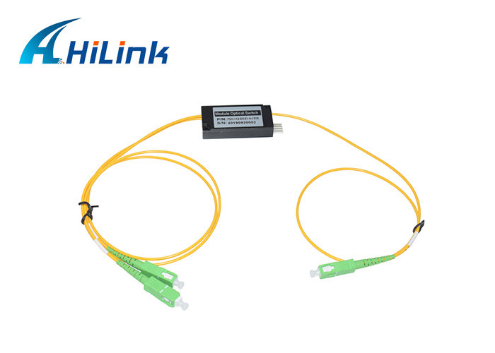 FC Connectors Micro Fiber 1x2 Mechanical Optical Switch SMF For System Monitoring