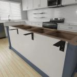 16 inch Heavy Duty Countertop Support Bracket for Standard or Nonstandard