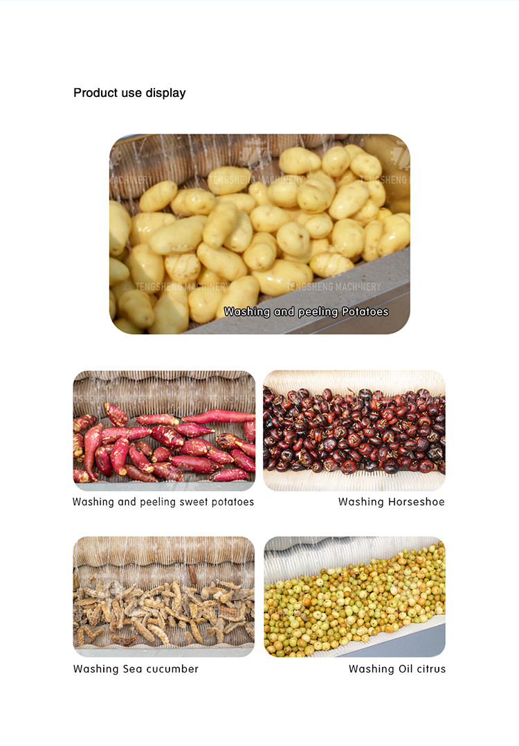 180KG Small automatic ginger washing machine Cassava peeling machine sweet potato potato peeling equipment