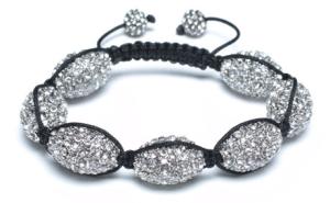 Quality Adjustable Shamballa Bracelet, Crystal Rhinestone Rice Beads wholesale