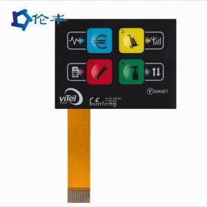 Quality PET F150 FPC Membrane Switch Panel Embossed Button LEDs wholesale