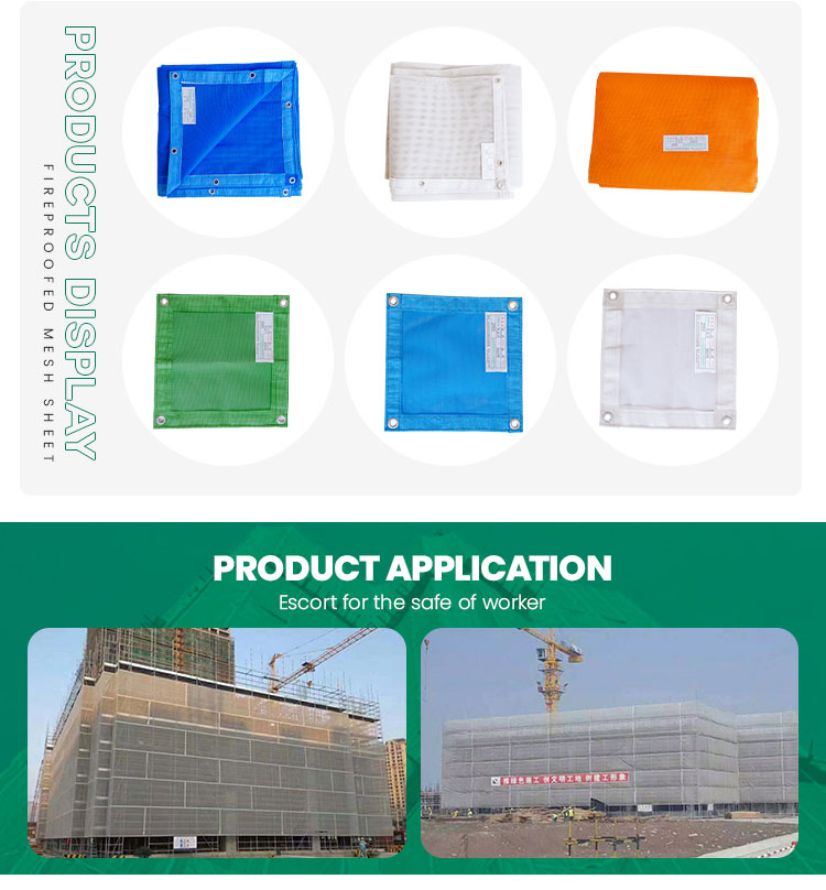 Fire retardant, high-strength, durable fireproof mesh sheets for construction