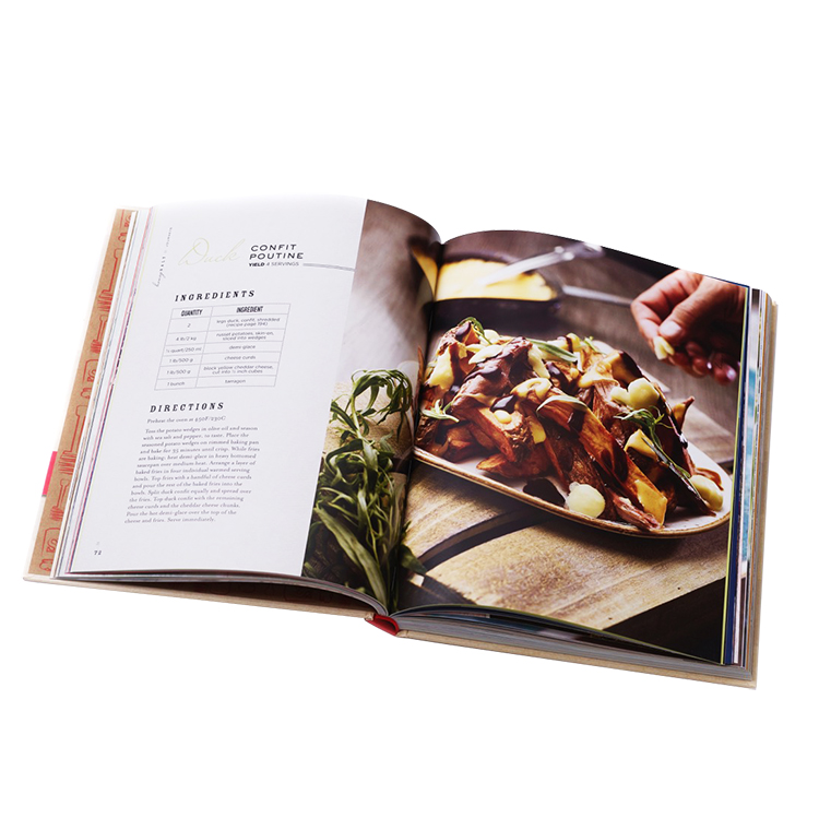 Glossy / Matt Finish Hardcover Book Printing , Offset Hardcover Blank Recipe Book