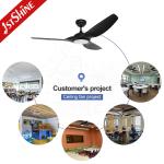 Led 35w 5 Speed DC Motor Ceiling Fan With Remote Control Black ABS Blades