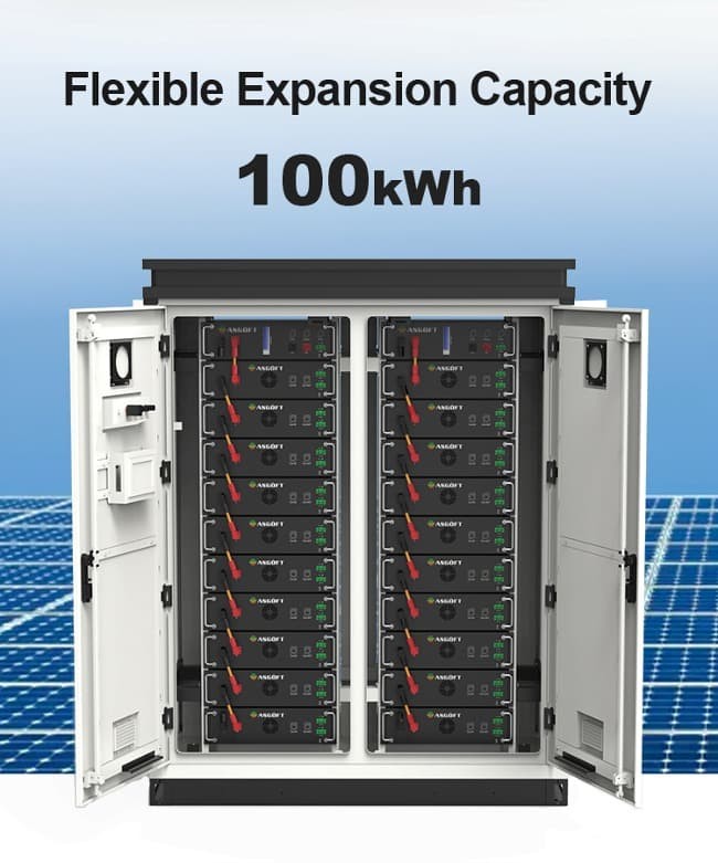 Complete 50kWh 60kWh 70kWh Solar System Kit Hybrid 100kWh Energy Storage Battery