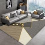 Rectangle Polyester Fiber Living Room Floor Carpet Stripping Special Style