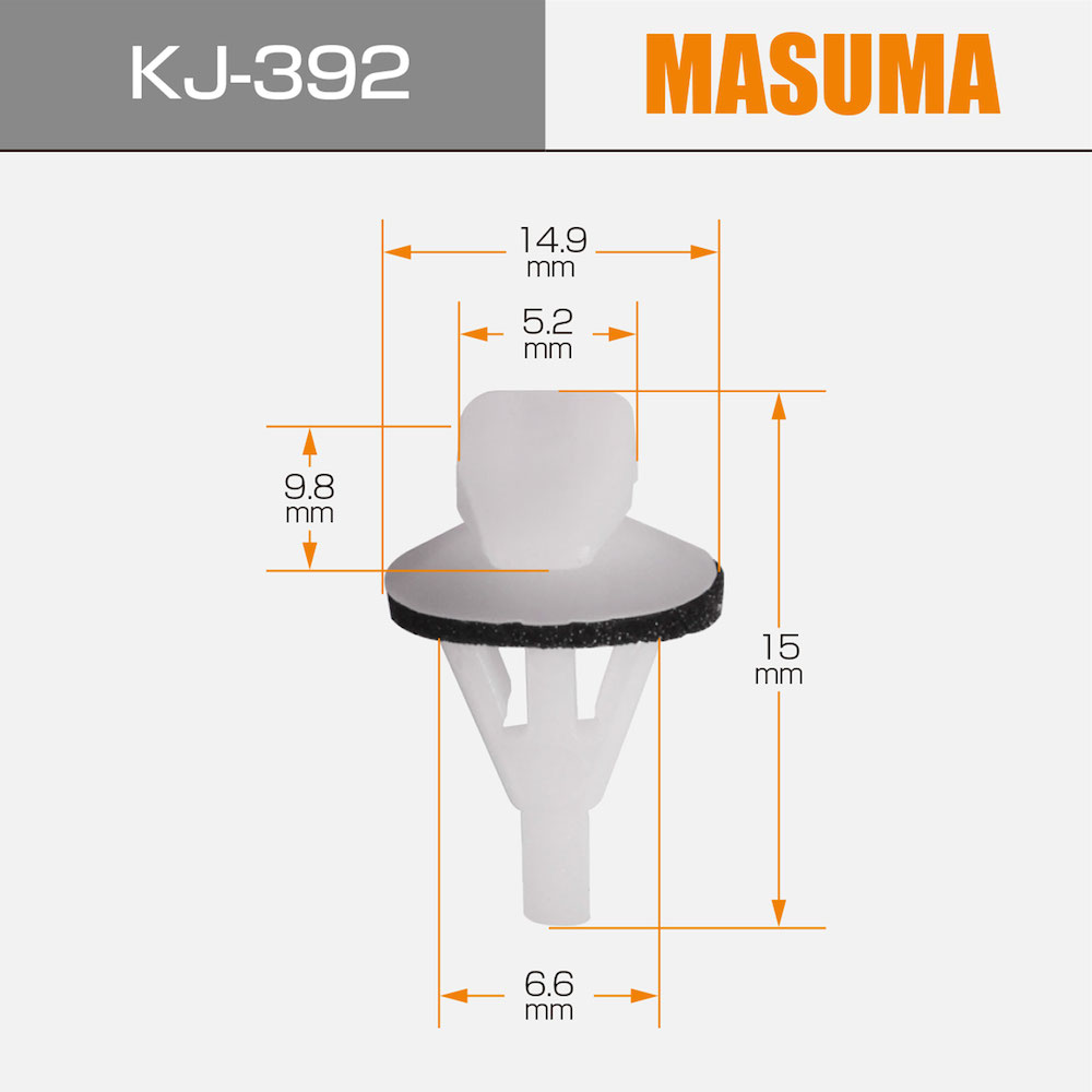 KJ-392 MASUMA Plastic Retainer Plastic clips MB547806 MU481276 LEXUS NX200 Remarkable