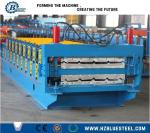 3KW Hydraulic Double Layer Steel Forming Machine With 45# Steel Roller