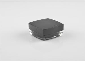 Quality 30g Black Square Acrylic Plastic Cream Container Jar For Uv Gel Cosmetic Packaging wholesale