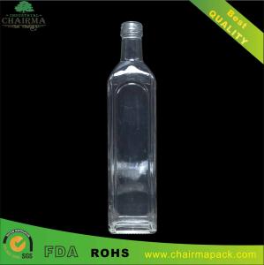 Quality Square Olive Glass bottle wholesale