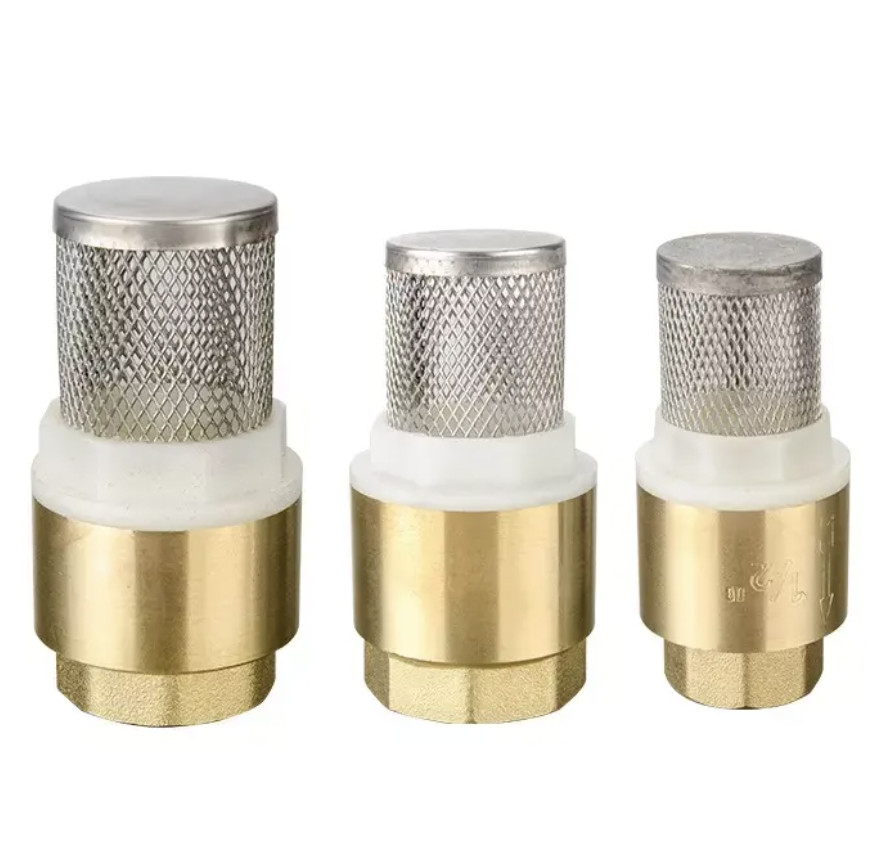 brass check valve 1/2 inch stainless filter for water pump Brass One Way Valve for High Pressure Industrial Applications