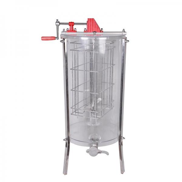Cheap 304 stainless steel 2 frames Acrylic honey shaker manual honey extractor for sale