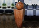 Light Luxury Ellipse Wood Rattan Effect Water Fountain
