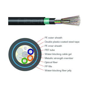 Quality GYTY53 Double Sheath Fiber Optic Cable , Outdoor Armored Fiber Optic Cable wholesale