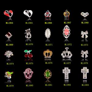 Quality Hot NEW Wholesale Alloy Jewelry 3D Nail Art Jewelry Nail rhinestones Sticker Supplier Number ML1064-1083 wholesale