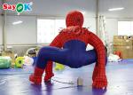 Blow Up Cartoon Characters Super Hero 2.5m Red Inflatable Spiderman For Ceremony