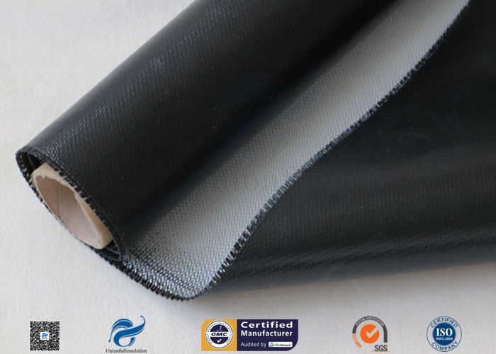 Flexible Black Silicone Coated Fiberglass Fabric For Fire / Welding Blanket