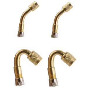 Quality Durable Car Tyre Valve Extension Gold , Valve Stem Extenders 45 / 135 Degree wholesale