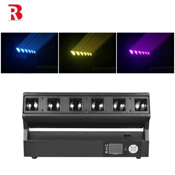 DJ Disco LED Stage Light 6x40W RGBW 4in1 Zoom Wash Moving Pixel Beam LED Light