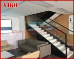 Double Steel Plate Staircase VK14S Railing tempered glass, Handrail b eech