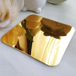 Quality Golden Gold Mirror Acrylic Sheets Pmma 2mm-120mm For Office Building wholesale