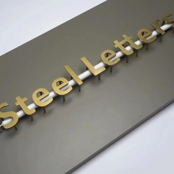 Versatile 3D Mirrored/Black Stainless Steel Wall Letters for Advertising and