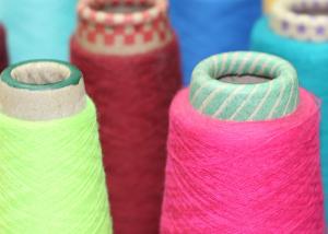 Quality 40s / 2 Polyester Ring Spun Yarn , Low Hairiness Polyester Staple Yarn wholesale
