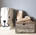 11.5x13.5 Inch Clothing Drawstring Cotton Laundry Bags