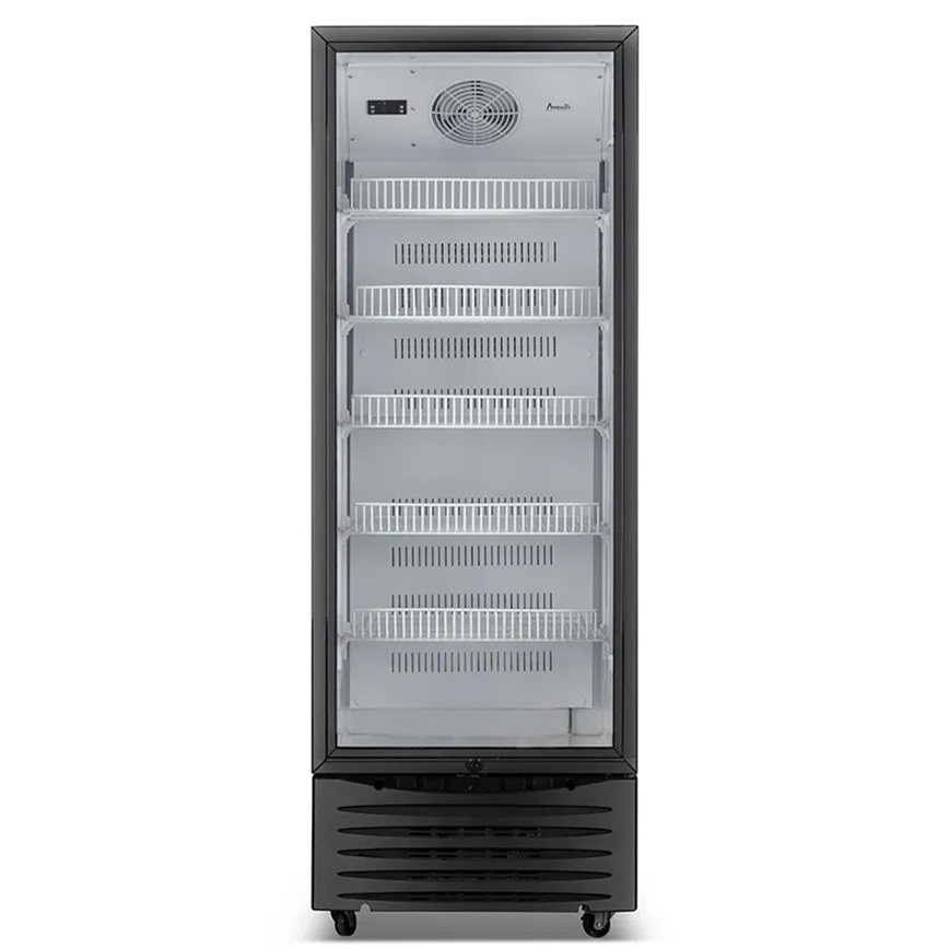 350L Efficient Glass Door Fan Cooling Upright Showcase Cooler With LED Light
