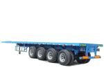 60 Ton 4 Axles Flat Bed Container Truck Trailer For Long Distance Transport