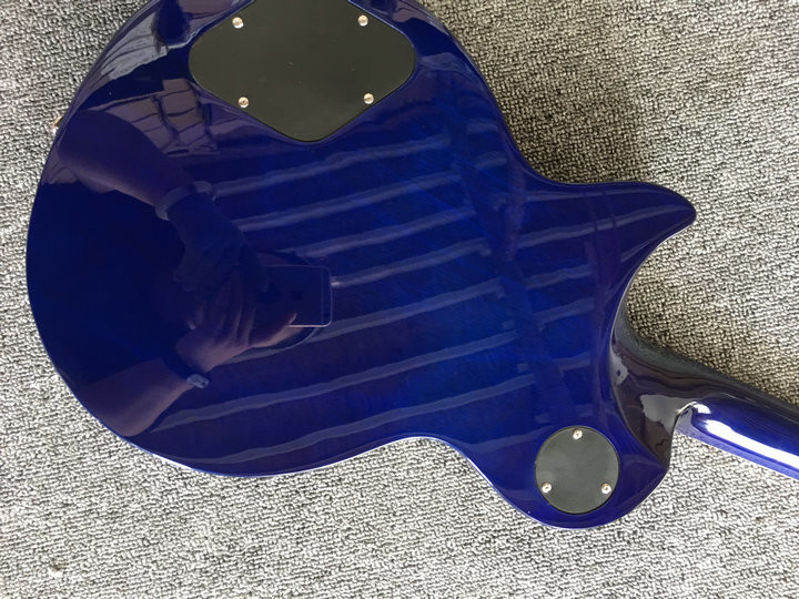 2017 New + guitar factory + Chibson LP custom electric guitar blue flame maple top LP custom 1959 guitar Free Shipping L