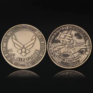 Quality Custom Personalized Engraved Coins Pennies Antique Gold Brass Coins ISO9001 wholesale