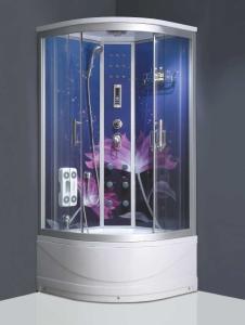Quality Glass back panel rain shower steam shower cubicle portable massage shower room wholesale