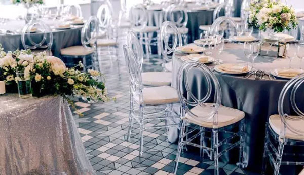 Rental Wedding Banquet Chair Stacking Plastic Transparent Clear Phoenix Chair