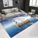 Landscape 3D Soft Polyester Fiber Living Room Carpet Hotel Center Rugs